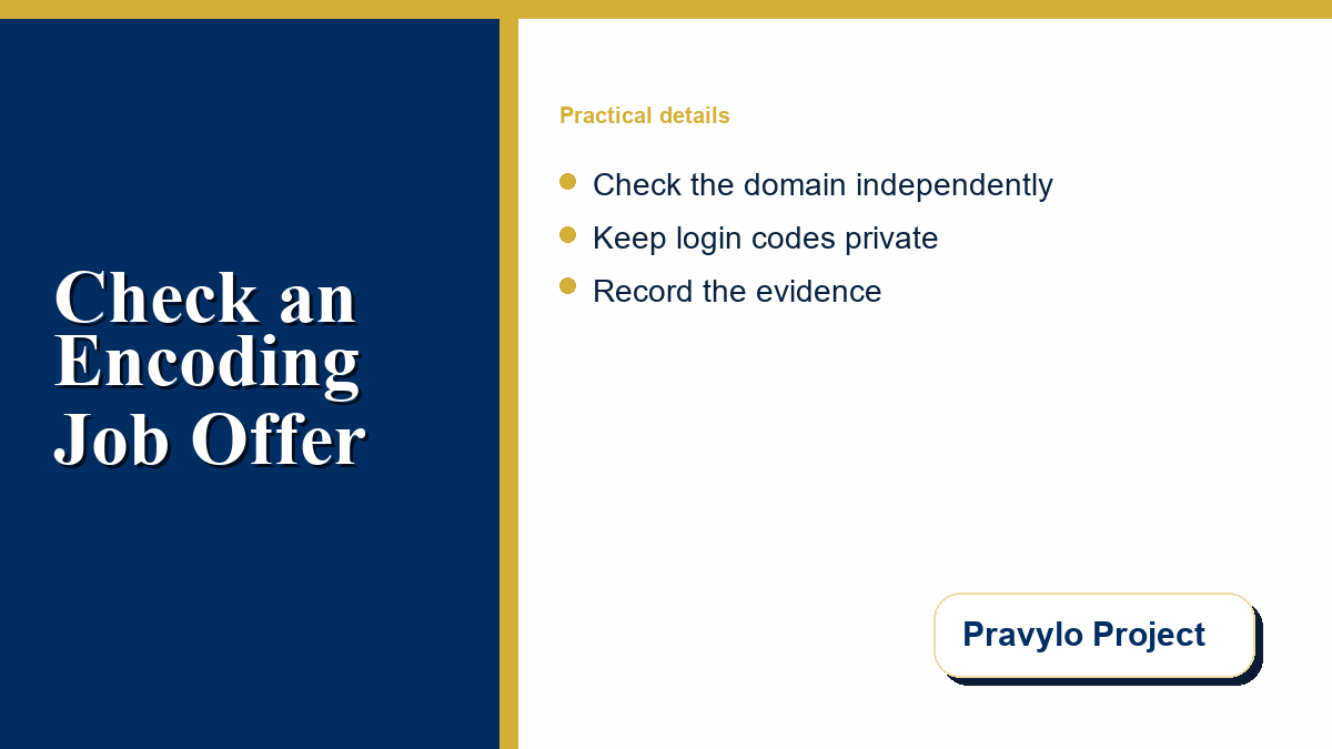 Evidence checklist for checking online encoding task claims